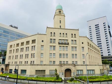 曇りの横浜税関本関庁舎3 横浜税関,横浜港,横浜市の写真素材