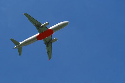 飛行機と青空 飛行機,青空,空の写真素材