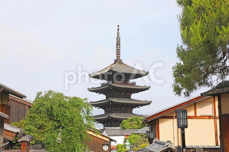 京都の街並み　八坂の塔 京都,八坂の塔,五重塔の写真素材