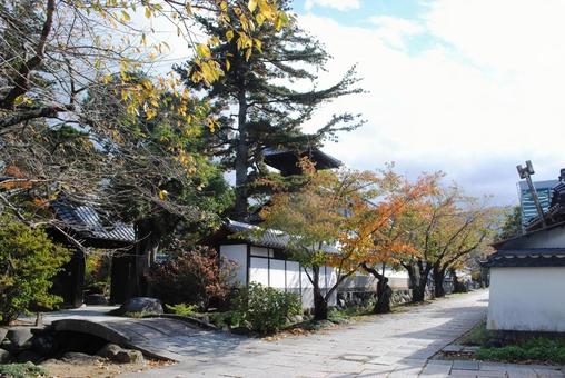 Photo, shinshu, suzaka, walking in town, 