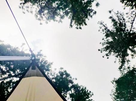 キャンプ場の空 キャンプ場の空の写真
