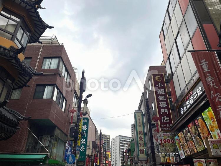 横浜中華街の街並み 横浜,中華街,横浜中華街の写真素材