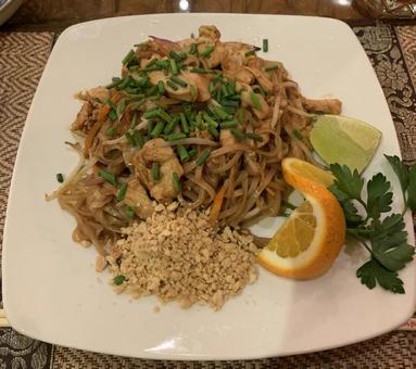 ヨーロッパで食べたパッタイ パッタイ,タイ料理,ヌードルの写真素材