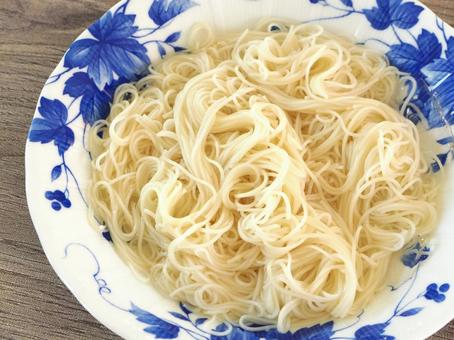 素麺 素麺,冷やし素麺,そうめんの写真素材