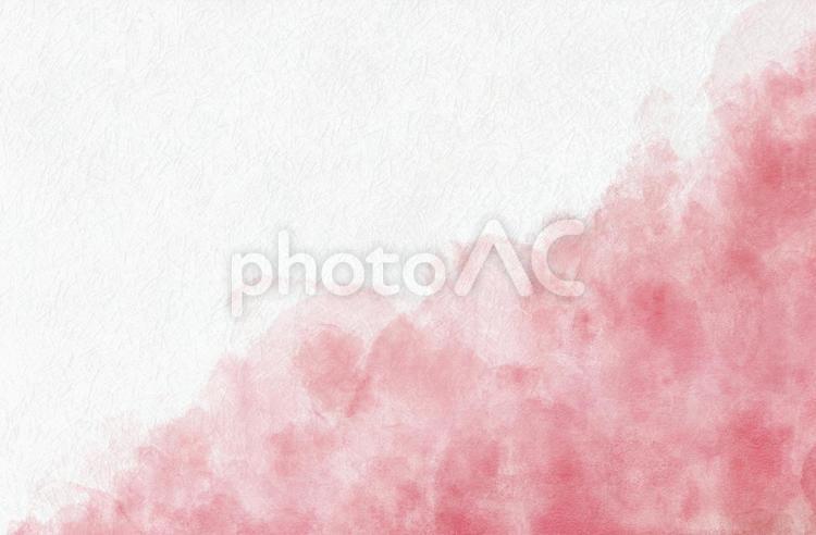 白い和紙に赤色の模様が有る和風の背景画像 赤,白,和紙の写真素材