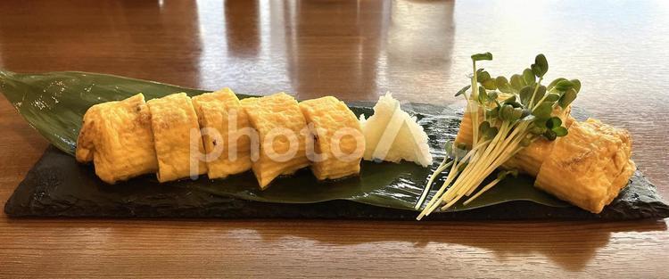 おそば屋さんの卵焼き 料理,おいしい,卵の写真素材