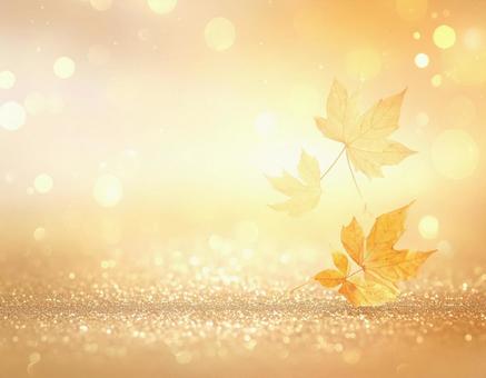 光舞う黄金の落ち葉背景の写真