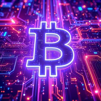 ビットコインと電子回路 ビットコインと電子回路の写真