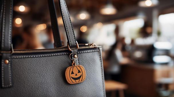 ビジネスバッグにハロウィン小物 ビジネスバッグにハロウィン小物の写真