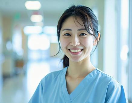 笑顔の女性の看護師・医師 笑顔の女性の看護師・医師の写真