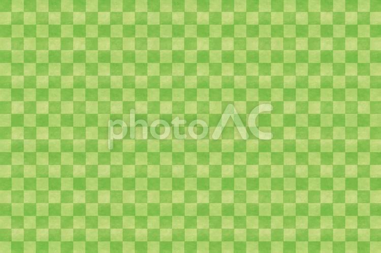 89.格子柄和風背景_ダミエ_緑 背景,テクスチャ,ダミエの写真素材