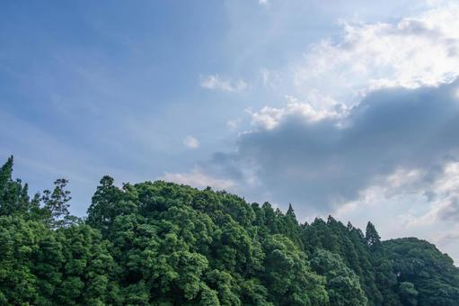 Blue sky over the mountains, sky, cloud, blue sky, JPG