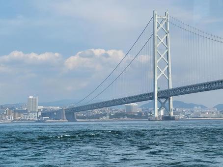 明石海峡大橋 明石海峡大橋 明石海峡大橋,橋,絶景の写真素材
