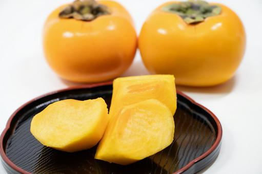 柿 柿,果物,富有柿の写真素材