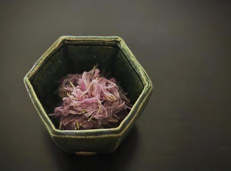 もってのほか　菊膾 もってのほか,菊膾,菊なますの写真素材