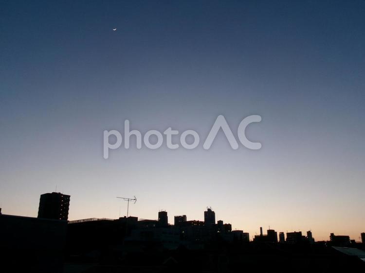 夕焼けの風景 風景,夕焼け,夕暮れの写真素材