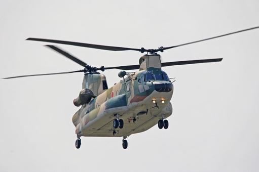航空自衛隊 CH-47 ヘリコプター 航空自衛隊 CH-47 ヘリコプター 旅客機,輸送機,空の写真素材