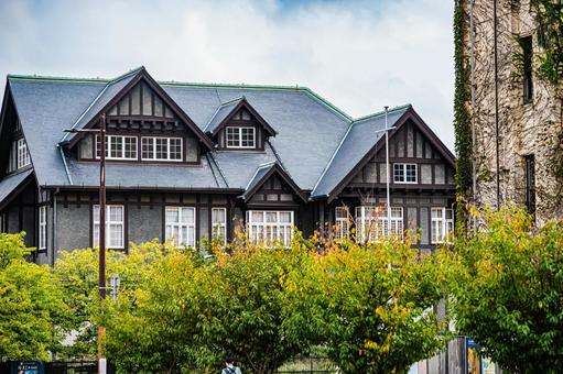 福岡県　門司港レトロの美しい建築と街並み 門司港レトロ,北九州,福岡の写真素材