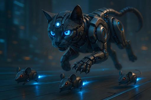 青眼機械猫の追走 青眼機械猫の追走の写真
