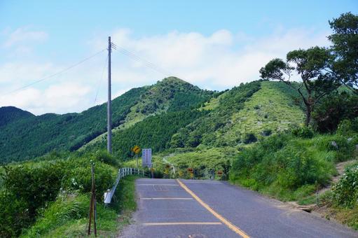 ドライブ ドライブ 自然,平尾台,車道の写真素材