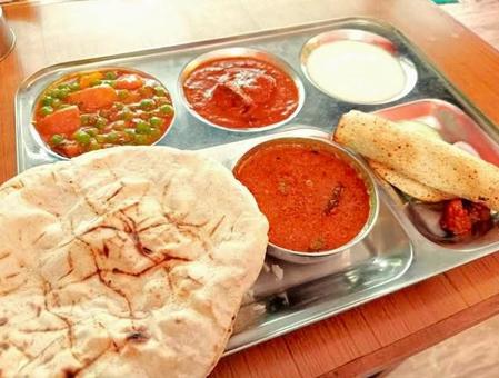 ネパール料理　ダルバート　4 ネパール料理,ダルバート,ネワール料理の写真素材