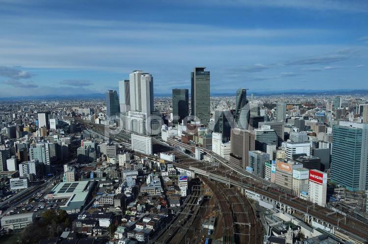 名古屋駅周辺の風景 名古屋市,景色,風景の写真素材
