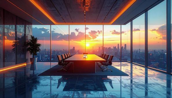 幻想的な雰囲気が印象的なビジネスオフィスの写真