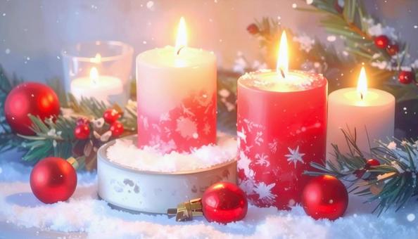 クリスマスキャンドル 飾り オーナメント クリスマスキャンドル 飾り オーナメントの写真