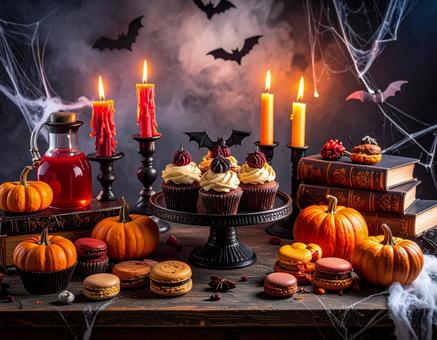 赤と黒のゴシックなハロウィンスイーツ 2 赤と黒のゴシックなハロウィンスイーツ 2の写真