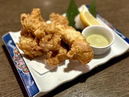 鶏天 鶏天,鶏,天ぷらの写真素材