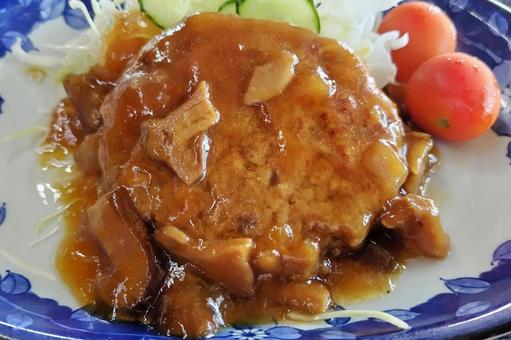 ハンバーグ ハンバーグ 料理,食事,ハンバーグの写真素材