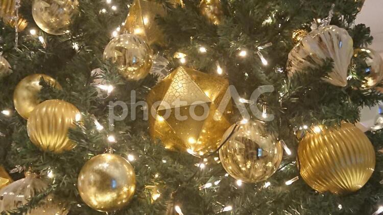 クリスマスツリー クリスマス,冬,金のの写真素材