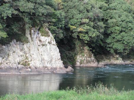 島根県-高津川 島根県-高津川 高津川,川,清流の写真素材