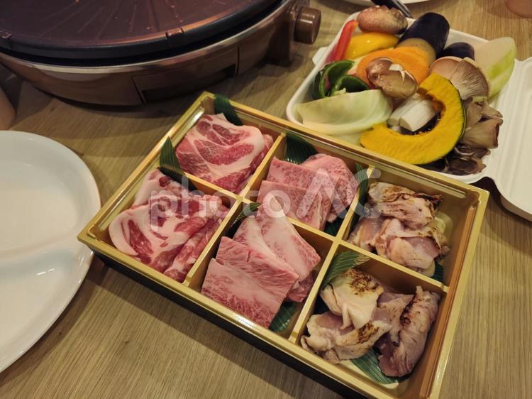 BBQ用のお肉 肉,夏,生肉の写真素材