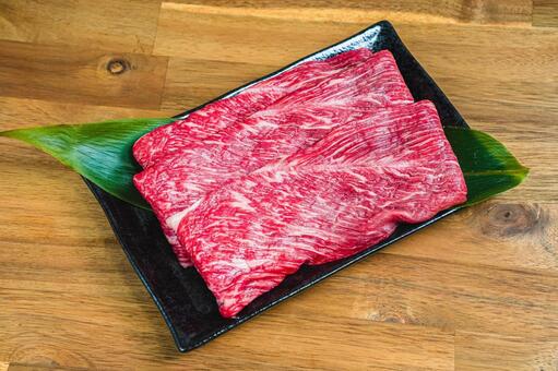 神戸牛の肩肉スライス 神戸牛,肩肉スライス,すき焼き用の写真素材