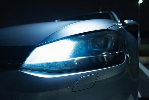 車のライト 車のライト 車,ライト,夜の写真素材