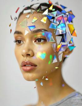 女性のアートポートレートの写真