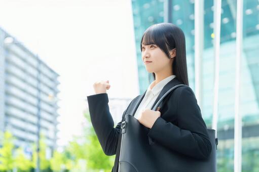 就活生・新入社員の若い女性 女性,ビジネス,人物の写真素材