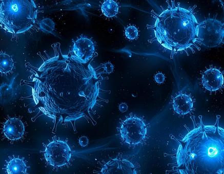 青いウィルスの背景壁紙 青いウィルスの背景壁紙の写真