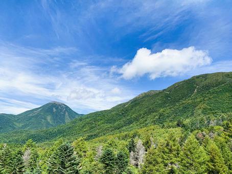 北八ヶ岳ロープウェイからの山の風景 北八ヶ岳ロープウェイからの山の風景の写真