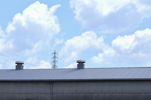 Warehouse/factory roof and sky 6, JPG Warehouse/factory roof and sky 6, JPG