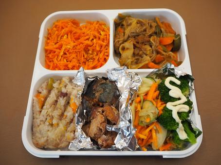 手作り・野菜たっぷり自家製惣菜のお弁当 お弁当,弁当,自家製惣菜の写真素材