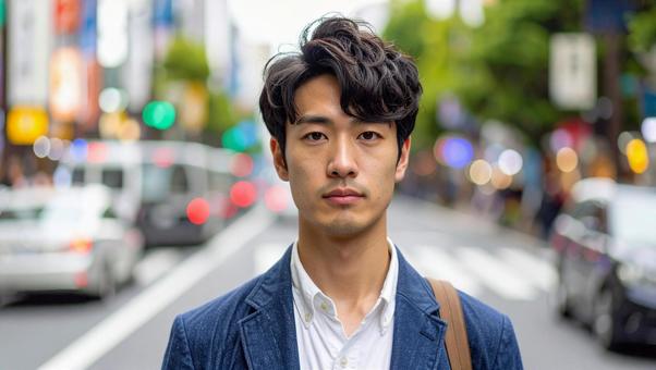 ムッとしている若い男性1 ムッとしている若い男性1の写真