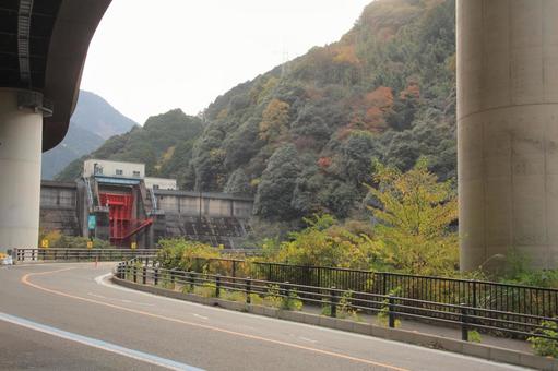 Shikamori Dam and Loop Bridge, Niihama City, Ehime Prefecture, JPG