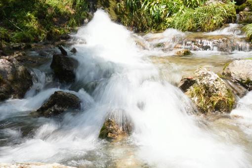 伏流水が出ずる風景 伏流水が出ずる風景の写真