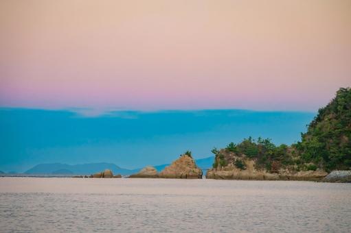 四国　愛媛県　星の浦海浜公園の朝 星の浦海浜公園,公園,瀬戸内海の写真素材
