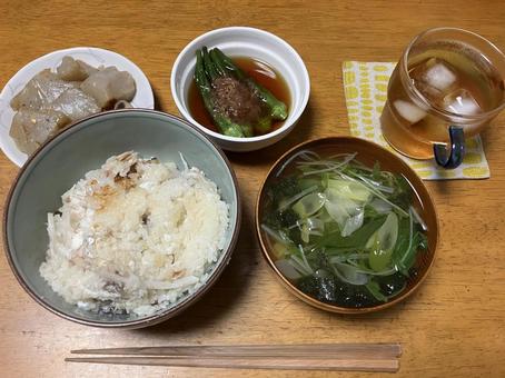 鯛飯定食 鯛飯定食 鯛飯,ごはん,おうちごはんの写真素材