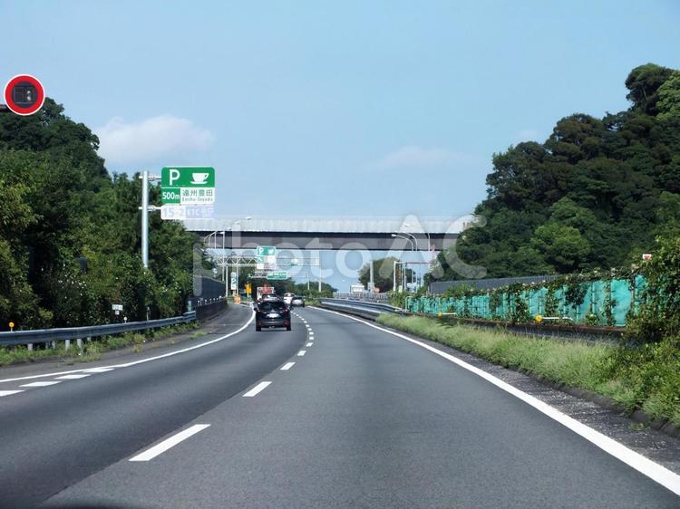 遠州豊田パーキング　緩いカーブののぼり坂 遠州,豊田,パーキングの写真素材