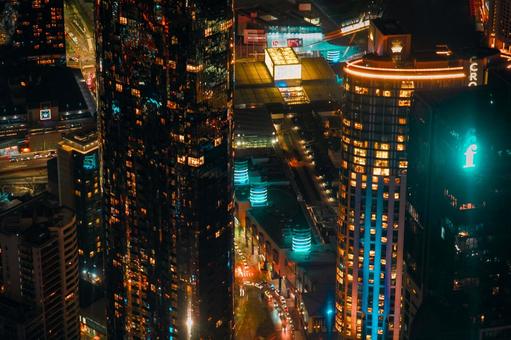 メルボルン夜景の街並み メルボルン夜景の街並みの写真