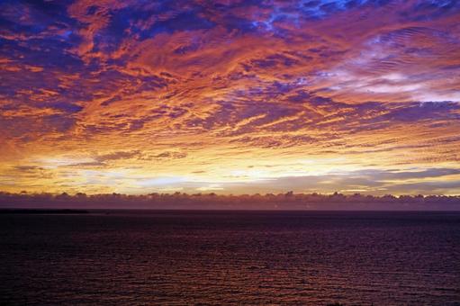Colorful ocean sunset, JPG